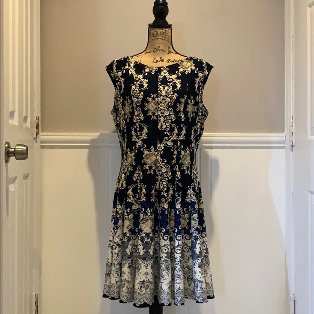 Plus Size Floral Ombré Dress